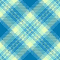 Argyle pattern fabric , countryside seamless plaid textile. Equal texture tartan check background in cyan and light colors. vector