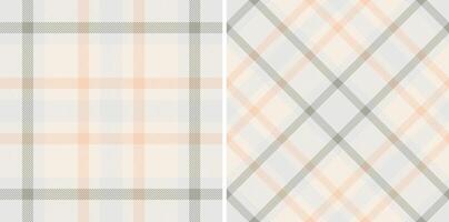Textile seamless check of fabric plaid with a texture background pattern tartan. Set in pastel colors. Top fashion trends for the year. vector