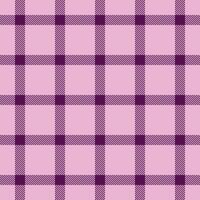 Magenta background check pattern, customizable fabric texture seamless. Order textile tartan plaid in light and magenta colors. vector