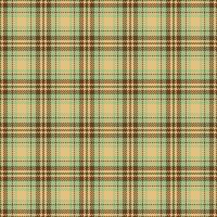 Holiday textile fabric check, wrapping plaid texture tartan. Xmas seamless background pattern in amber and orange colors. vector