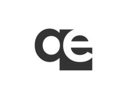 QE creative geometric initial based modern and minimal logo. Letter q e trendy fonts. vector