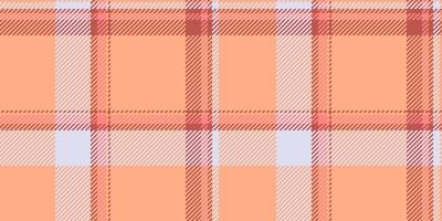 Tidy tartan pattern texture, scotland check textile fabric. Multicolored background plaid seamless in orange and red colors. vector