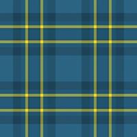 Luxurious check pattern, minimalist tartan seamless texture. Exotic background plaid textile fabric in cyan and atlantic colors. vector