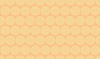 Elegant pastel peach background featuring a repeating pattern of swirling circular designs. Perfect for textile prints, website backgrounds, or stationery. vector