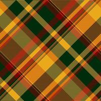Service textile fabric seamless, net pattern background. Striped check tartan plaid texture in dark and amber colors. vector