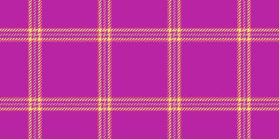 Workshop textile pattern texture, punk fabric seamless background. Marriage check tartan plaid in magenta and red colors. vector