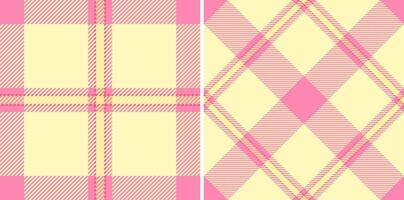 Background plaid texture of textile seamless with a tartan fabric pattern check. Set in light colors. Creative uses of ornamental silk tape. vector