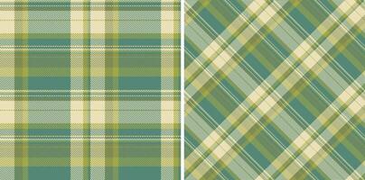 Fabric background seamless of tartan plaid texture with a pattern check textile . Set in vintage colors for october fashion trends. vector