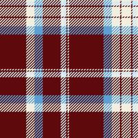 Length seamless plaid textile, femininity background fabric check. Baby texture pattern tartan in red and white colors. vector