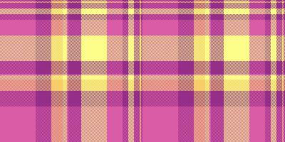 Group plaid seamless texture, colour pattern fabric background. Kind textile check tartan in pink and magenta colors. vector
