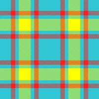 Duvet textile texture fabric, serene background plaid pattern. School tartan seamless check in cyan and yellow colors. vector