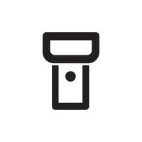 flashlight icon with simple and modern design Black vector