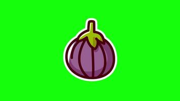 Adorable Cartoon Onion on Green Screen Background - 4K Loop Animation video