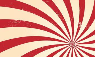 Abstract grunge background with bright red rays on white background. Vintage circus background. vector