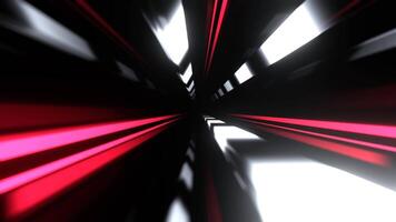 vermelho e branco listrado abstrato sem fim néon túnel fundo vj ciclo Eu 4k video
