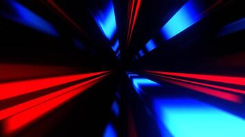 Blue and Red Striped Abstract Endless Neon Tunnel Background VJ Loop I 4K video