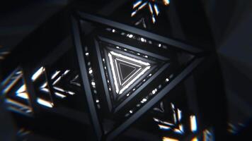 White Neon Strobe Geometric Triangle Tunnel Background VJ Loop I 4K video