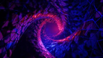 Blue and Red Infinity Spiral Shimmer Portal Background VJ Loop I 4K video