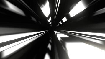 White Striped Abstract Endless Neon Tunnel Background VJ Loop I 4K video