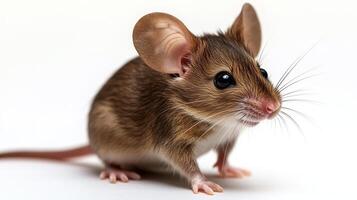 The tiny mouse with big ears and bright eyes investigates its environment with curiosity photo
