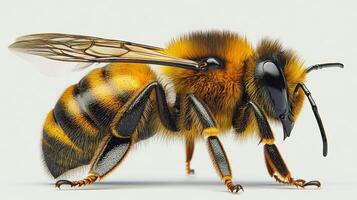 This vibrant bee displays stunning colors and textures, highlighting its unique features photo