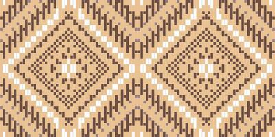 Pixel Abstract Geometric Pattern With Stripes Linesfolk Embroidery, Aztec Geometric Ornament Print. Design for Carpet, Wallpaper, Clothing, Wrapping, Fabric vector