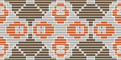 Indonesia Ethnic Design Patternfolk Embroidery, Aztec Geometric Ornament Print. Design for Carpet, Wallpaper, Clothing, Wrapping, Fabric vector