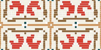 Ethnic Design Geometric Patterns Examplesfolk Embroidery, Aztec Geometric Ornament Print. Design for Carpet, Wallpaper, Clothing, Wrapping, Fabric vector