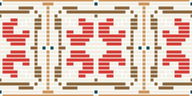 Pixel Ndebele Traditional Pattern Drawingfolk Embroidery, Aztec Geometric Ornament Print. Design for Carpet, Wallpaper, Clothing, Wrapping, Fabric