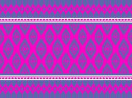 Ikat Seamless Pattern Design for Fabric. Ethnic fabric design. Boho, ornament, clothing, textile, wrapping, background, wallpaper, carpet, embroidery, print vector