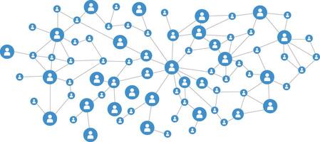 Communication between people illustration. Connecting social network tech ai. Global network connection concept. Social network communication in the global computer networks. Internet technology vector
