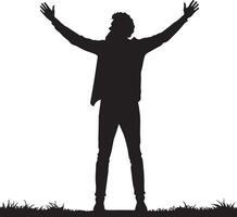 Standing Men Silhouette Versatile Designs for Diverse Projects vector
