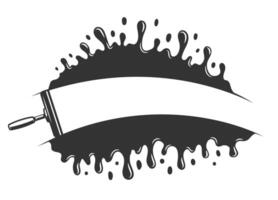 Splash drop with mop silhouette vector