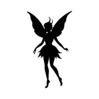 Enchanting Fairy Silhouette Design vector