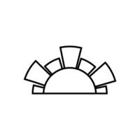 Sun icon. Element of weather icon. Premium quality graphic design. Signs, symbols collection icon for websites, web design, mobile app on white background vector