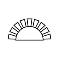 Sunset icon. Outline illustration of sunset icon for web design isolated on white background vector