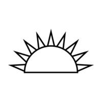 sun icon over white background, line style, ilustration design vector