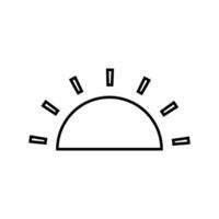 Sunrise icon. Element of weather icon for mobile concept and web apps. Thin line sunrise icon can be used for web and mobile. Premium icon on white background vector