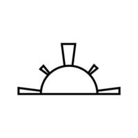 Sunrise icon. Trendy flat style for graphic design, web-site. illustration. vector