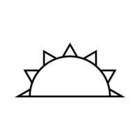 sun icon over white background, line style concept, illustration design vector