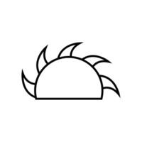 Sun icon. Element of summer icon for mobile concept and web apps. Thin line sun icon can be used for web and mobile. Premium icon on white background vector