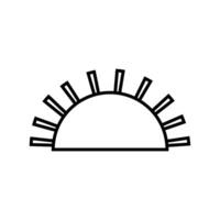 Sun icon illustration isolated on white background for graphic and web design, Modern simple sign. Internet concept. Trendy symbol for website design web button or mobile app vector