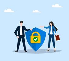 Security business design Illustration shield vector