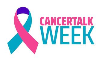 Cancertalk Week or Cancer talk Week background with ribbon design vector
