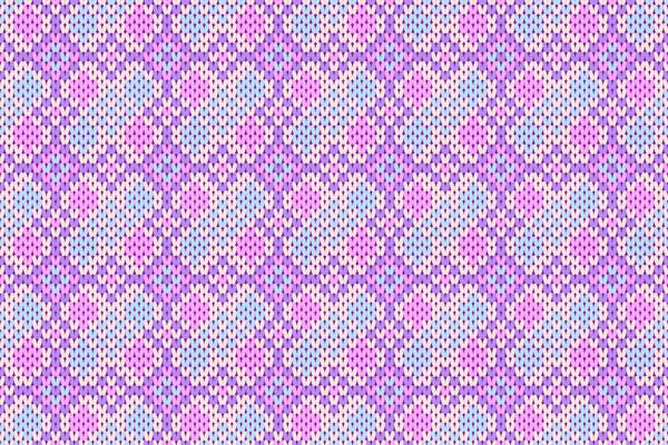 The pattern of knitting texture for the background.