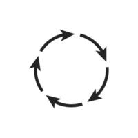 The circular arrow icon is a wellrecognized symbol that represents refresh and reload actions within user interfaces, symbolizing the process of updating or restarting applications and webpages vector