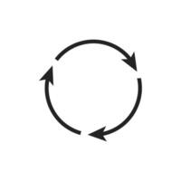 A circular arrow icon that serves to represent refresh or reload actions effectively. It is perfect for indicating updates or facilitating data synchronization in various user interfaces vector