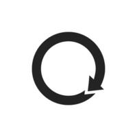 A circular arrow icon symbolizes refresh or reload actions, commonly used in digital platforms to enhance user interaction and navigation, offering a clear cue for better content engagement vector