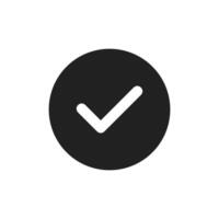 A simple, effective checkmark icon representing approval. This minimalist design is ideal for graphics, presentations, and digital projects needing clear communication and a modern aesthetic vector