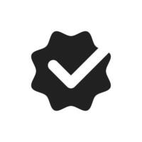 This stylish checkmark icon symbolizes approval and verification, making it ideal for UIUX designs and certification graphics, enhancing aesthetics in various creative projects vector